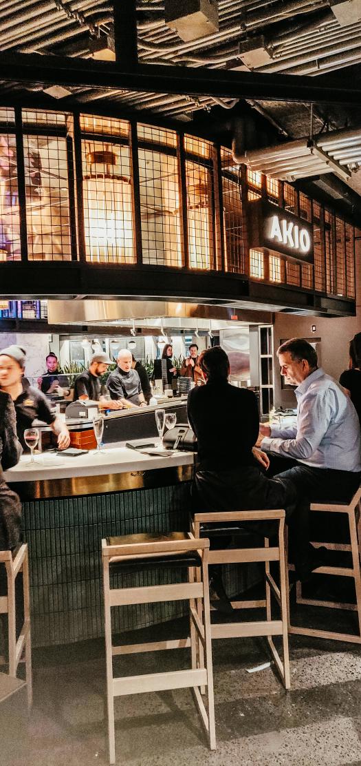 Akio sushi bar counter