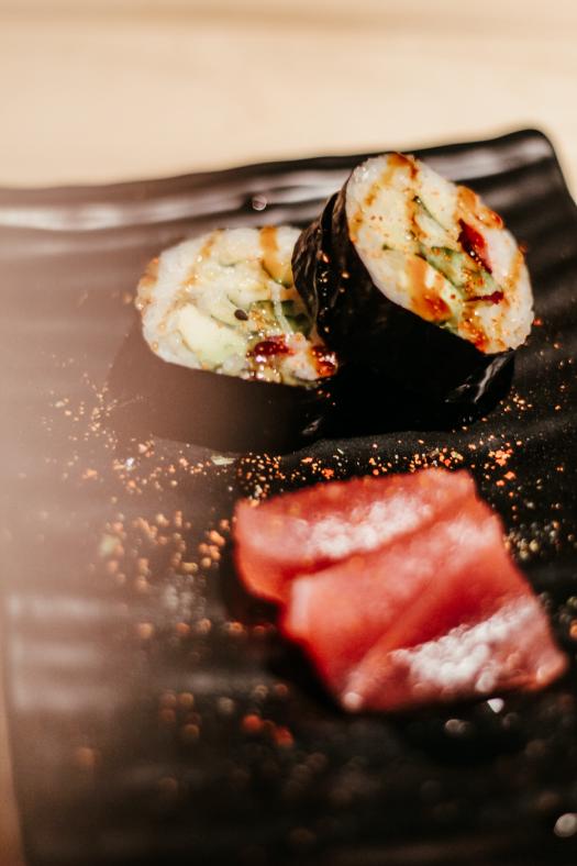 Toro sashimi and maki