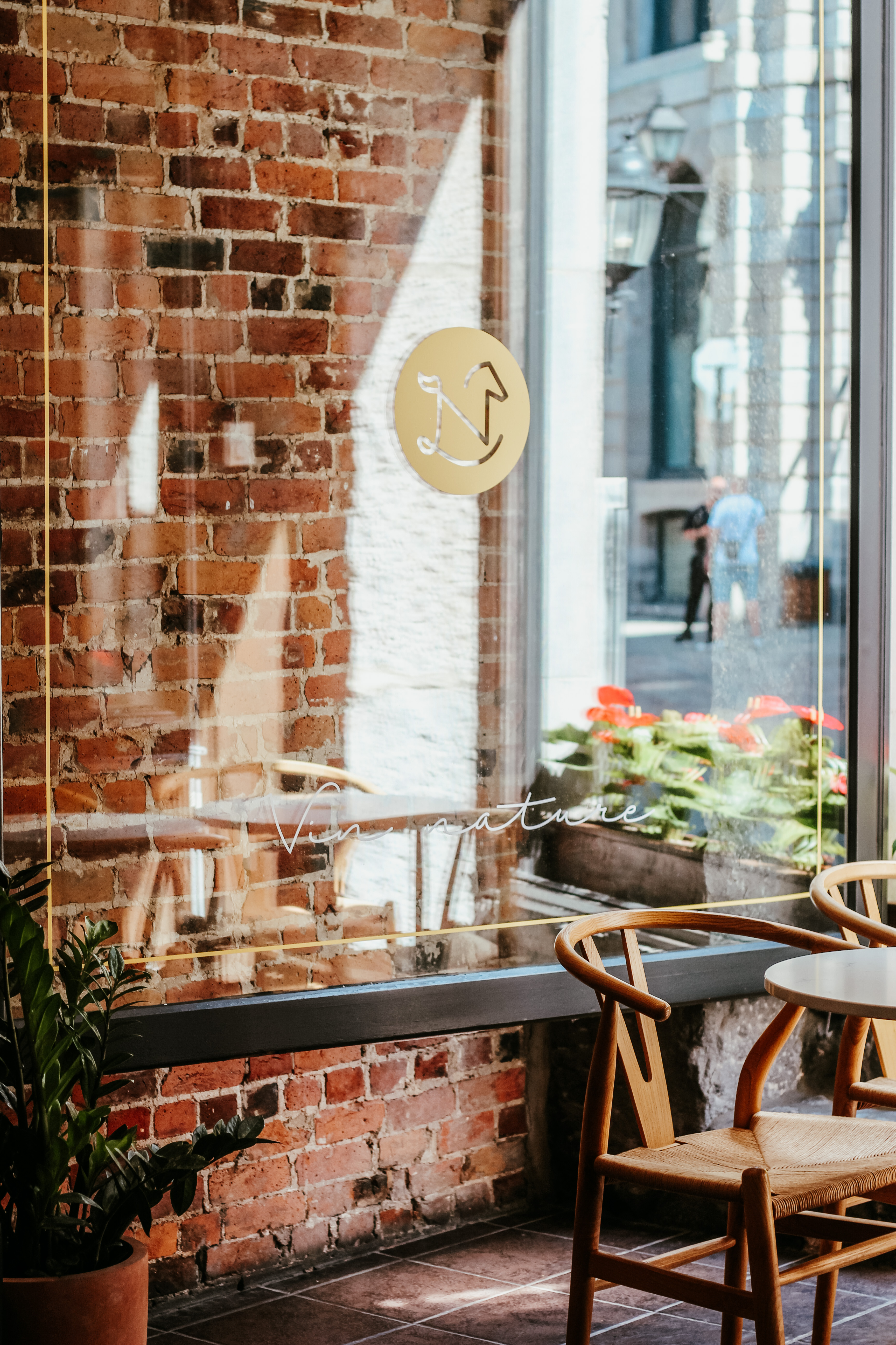 Large street-facing opened windows