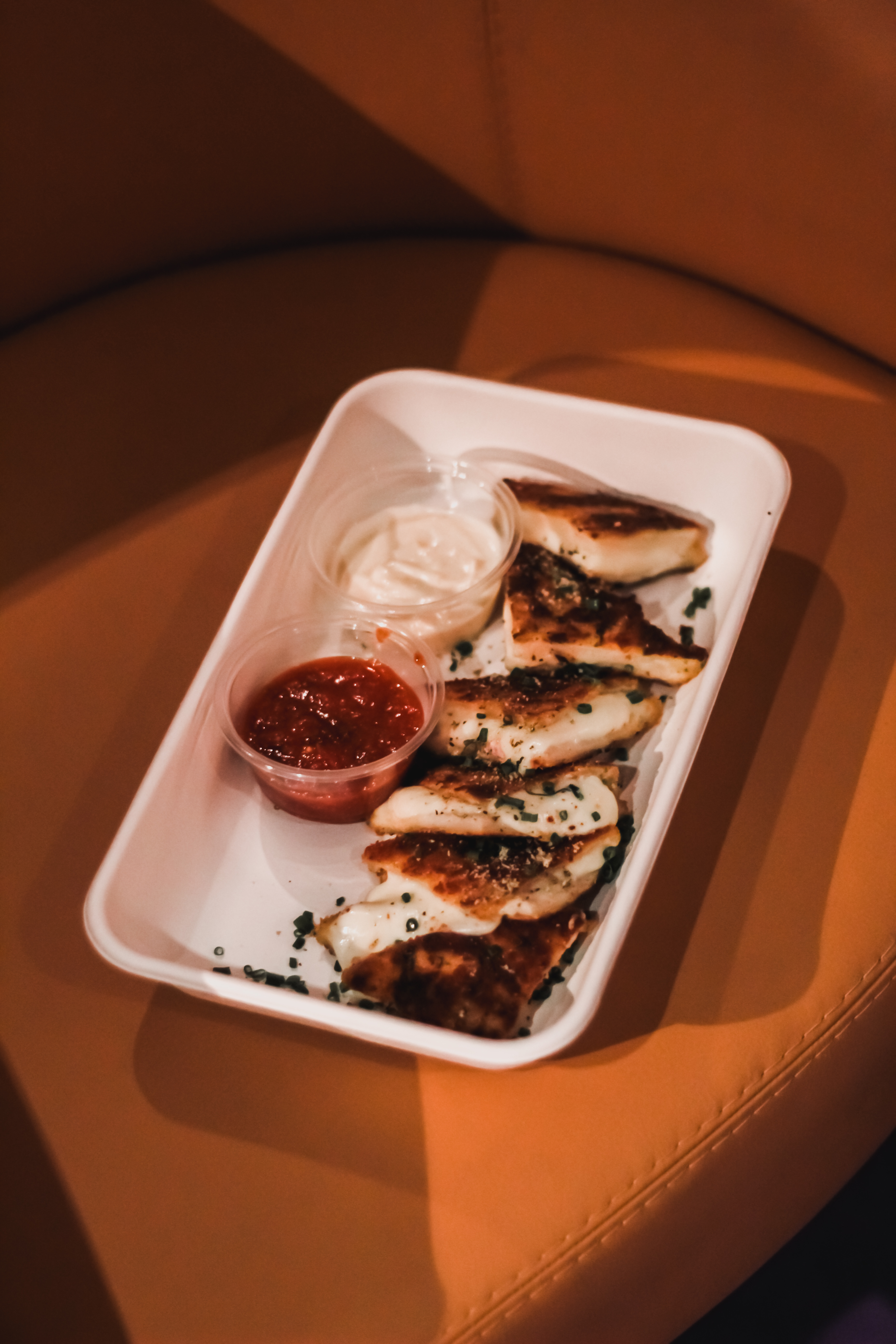 Patzzi grilled cheese Grilled cheese and two sauces