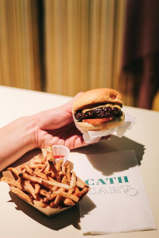 Burger and fries